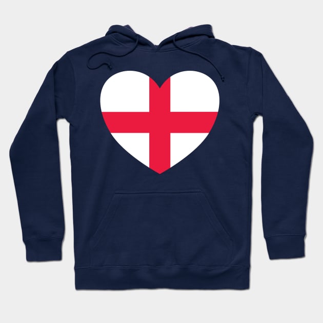 England Flag Heart Hoodie by DPattonPD